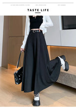 Load image into Gallery viewer, Elegant Skirts for Women Korean Style Long Skirt Female Black Pleated Midi Skirt Women's Clothing Office Lady Skirts Outfits New
