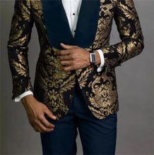Load image into Gallery viewer, Navy Floral Boys Formal Suit
