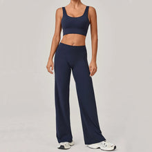 Load image into Gallery viewer, 2PCS Yoga Set Women Yoga Pant Workout Tracksuit Sportswear Gym High Waist Straight Leg Bottoms Fitness Bta Sports Suit XP01

