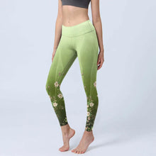 Load image into Gallery viewer, High Waist Yoga Leggings Japanese Style Cherry Blossom Botanical Print Soft Tights Women Fitness Gym Yoga Running Sports Wear
