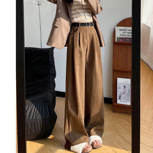 Load image into Gallery viewer, Women's Pants Autumn Winter Corduroy High Waist Wide Leg Pants for Women Casual Trousers Female Straight Pants Women Clothes New
