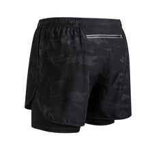 Load image into Gallery viewer, Summer Men's Reflective Running Shorts Fitness Quick Drying Double-Layer Shorts Men's Exercise Training Bodybuilding Shorts
