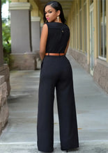 Load image into Gallery viewer, Elegant Deep V Wrap Jumpsuit

