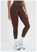 Load image into Gallery viewer, Fitness Leggings High Rise Hip Lift Brushed Soft Material For Ladies Outdoor Elastic Slim Fit Outer Wear Sports Tight Pants
