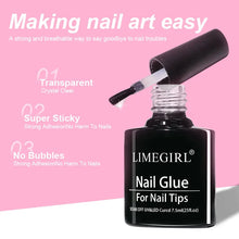 Load image into Gallery viewer, LIMEGIRL Nail Tips Glue Gel 7.5ml UV Glue for False Nail Gel Polish Manicure Hybrid Gellac Multi-function Strong Gel Nail Polish
