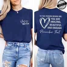 Load image into Gallery viewer, Women Tshirts Sport Casual T-Shirts Breathable Short Sleeve Oversized Tshirt To The Person Behind Me: You Are Amazing T-Shirts

