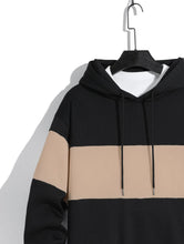 Load image into Gallery viewer, Men's patchwork color hoodie light fleece hoodie long sleeve hoodie sports hoodie
