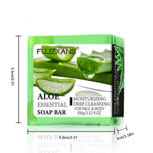 Load image into Gallery viewer, Aloe Vera Soap For Face 100g Facial and Body Moisturizing Cleansing Handmade Soap Bar With Essential Oil
