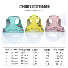 Load image into Gallery viewer, Cat Dog Harness Vest Chest Rope Set Reflective Breathable Adjustable Pet Harness for Small Medium Dogs Outdoor Walking
