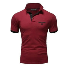 Load image into Gallery viewer, Polo collar contrasting color shirt office fashionable new T-shirt polo shirt men's summer top business casual breathable
