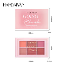 Load image into Gallery viewer, Matte Blush Palette Highly Pigmented Long Lasting Face Makeup Natural Finish Brighten Skin Contour Highlight Powder
