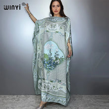 Load image into Gallery viewer, Printed Dresses For Women 2025 Fashion Design Loose Dress Batwing Maxi Long Femme Vestidos Summer Autumn Party Elegant Dress
