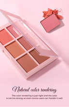 Load image into Gallery viewer, Matte Blush Palette Highly Pigmented Long Lasting Face Makeup Natural Finish Brighten Skin Contour Highlight Powder
