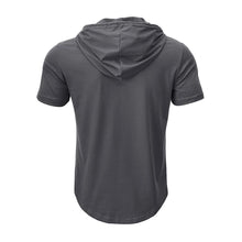 Load image into Gallery viewer, Men T Shirts  Summer Slim Fitness Hooded Short-Sleeved Bodybuilding Quick Dry Tshirt Male Gym Clothes Breathable Sports Tops
