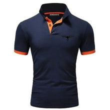 Load image into Gallery viewer, Polo collar contrasting color shirt office fashionable new T-shirt polo shirt men's summer top business casual breathable
