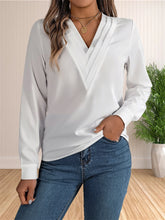 Load image into Gallery viewer, Elegant Layered V-Neck Office Blouse
