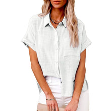 Load image into Gallery viewer, Summer Women Shirts Tops Cotton Linen T-shirt Women Top Camisas Mujer Casual T-Shirt Streetwear Loose Female T-Shirts New Shirt
