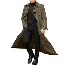 Load image into Gallery viewer, Men’s Luxury Full-Length Trench Coat – England Style Business Overcoat

