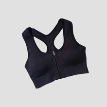 Load image into Gallery viewer, Sports Bra Crop Top Zipper Fitness Women Sportswear Sport Top Bras For Fitness Gym Female Running Push Up Yoga Workout Bra
