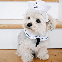 Load image into Gallery viewer, Navy Sailor Pet Halloween Costume
