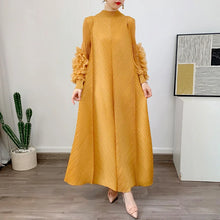 Load image into Gallery viewer, Women Elegant Evening Party Dresses 2025 Summer New Solid Colour Classic Long Sleeve Plate Flower Design Prom Dresses Female
