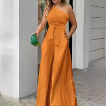 Load image into Gallery viewer, Irregular Off Shoulder Wide Jumpsuit
