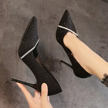 Load image into Gallery viewer, High Heels Women with 2024 New Spring and Autumn Pointy Women's Shoes Dress Wedding Shoes Temperament Banquet Single Shoes
