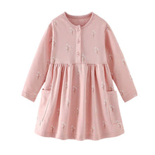 Load image into Gallery viewer, Floral Button Princess Girls Dress
