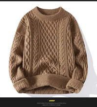 Load image into Gallery viewer, Trendy Knitted Sweater For Men Casual Round Neck Pullover Male Knitted Soft Fall Winter Fashion Long Sleeve Mens Kntwear Outwear

