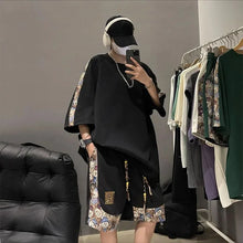 Load image into Gallery viewer, Sweatshirts Tracksuit T-shirts Shorts Suits For Men Spliced Graphic Sweatsuit Cotton Man Sets Luxury Offer Youthful Emo Kpop Xl
