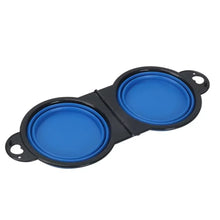 Load image into Gallery viewer, 1-piece 2-in-1 Foldable Dual Bowl Feeding Bowl Portable Outdoor Travel Dog Cat Drinking Bowl Pet Supplies Outdoor Feeding Water
