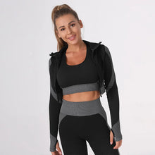 Load image into Gallery viewer, Summer Women's Yoga Sets Seamless Sports and Fitness Suit Tight Fast-drying Waist Closing Yoga Clothing Three-piece Set
