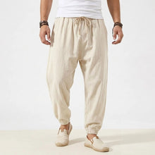 Load image into Gallery viewer, Men's Joggers Streetwear Casual Harem Pants Sport Large Sweatpants Korean Breathable Cotton Trousers Elastic Waist Long Pants
