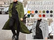 Load image into Gallery viewer, Men’s Luxury Full-Length Trench Coat – England Style Business Overcoat
