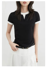 Load image into Gallery viewer, Color Contrast Patchwork Sport Tee
