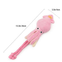 Load image into Gallery viewer, Pet Plush Toy for Small Large Dogs Cats Molar Toys Octopus Shape Interactive Cotton Rope Toy Dog AccessoriesTraining Squeaky
