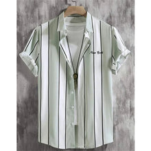 Load image into Gallery viewer, Hawaiian Shirts For Men 3d Striped Print Short Sleeve Shirts Summer Loose Casual Tops Simple Fashion Oversized Men Clothing
