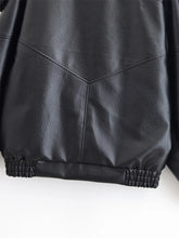 Load image into Gallery viewer, Black Faux Leather Moto Jacket
