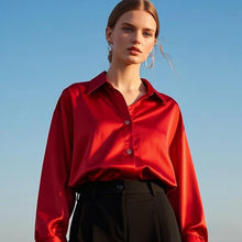 Load image into Gallery viewer, Elegant Korean Satin Office Shirt
