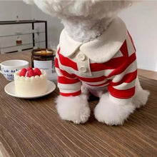 Load image into Gallery viewer, Striped Pet Shirt Soft Pullover Outfit Suitable For Puppy Dogs Cats Schnauzers Pomeranians Daily Casual Pet Apparel
