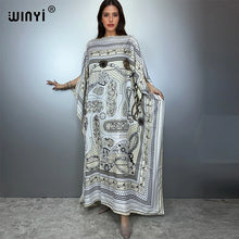 Load image into Gallery viewer, Printed Dresses For Women 2025 Fashion Design Loose Dress Batwing Maxi Long Femme Vestidos Summer Autumn Party Elegant Dress
