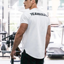 Load image into Gallery viewer, Men's Gym T Shirts Quick Dry Short Sleeve Summer Sports T-shirt Elastic Fitness Workout Tops Casual Bodybuilding Athletic Tee
