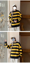 Load image into Gallery viewer, Striped Knitted Sweater Men Women Vintage Tate Langdon Loose Sweaters Harajuku Green Warm Autumn Jumper Pullover Unisex Casual
