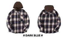 Load image into Gallery viewer, Fleece Lined Plaid Hooded Jacket
