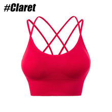 Load image into Gallery viewer, 1Pcs Women Sports Bras Seamless Criss Cross Back Sexy Padded Fitness Yoga Vest Gym Running Crop Top Breathable Beauty Bras
