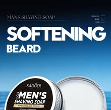 Load image into Gallery viewer, Men's Shaving Soap, Containing Mint Extract and Olive Fruit Oil. The Foam Is Thick and Fine, Making It Easy to Soften the Base of the Beard, Reducing Resistance during Shaving, and Making the Shave Smoother and Sharper.

