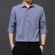 Load image into Gallery viewer, Stretch Solid Business Shirt Men
