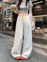 Load image into Gallery viewer, Women's Clothing Black Jeans Tie Dye Bleached Irregular Design Gradient Multi Color Female Denim Fashion Unique Colorful Cool
