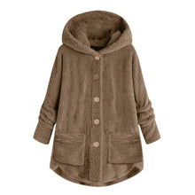 Load image into Gallery viewer, Plush Asymmetric Winter Casual Coat

