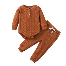 Load image into Gallery viewer, Knitted Baby Autumn Outfit Set
